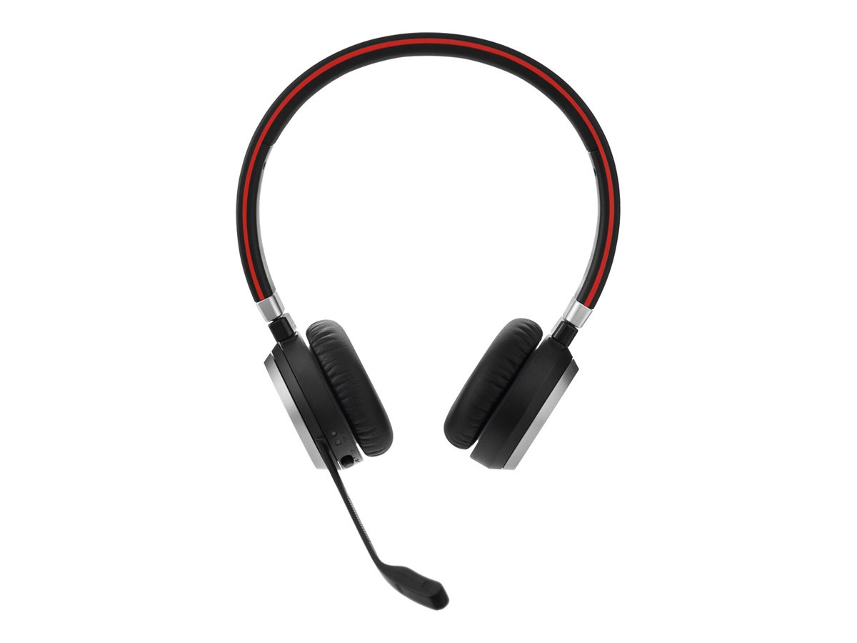 Jabra Evolve 65 SE MS Stereo - Micro-casque - sur-oreille - Bluetooth - sans fil - USB - avec support de chargement - Certifié pour Microsoft Teams - pour Jabra Evolve; LINK 380a MS - 6599-833-399 - Écouteurs