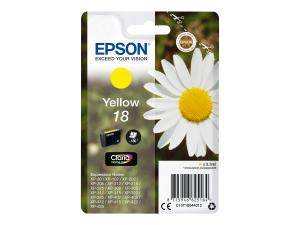 Epson 18 - 3.3 ml - jaune - original - cartouche d'encre - pour Expression Home XP-212, 215, 225, 312, 315, 322, 325, 412, 415, 422, 425 - C13T18044012 - Cartouches d'imprimante