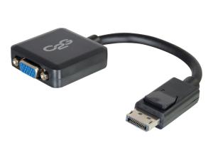 C2G 8in DisplayPort to VGA Adapter - DP to VGA Adapter Converter - Black - M/F - Câble DisplayPort - DisplayPort (M) pour HD-15 (VGA) (F) - 20.32 cm - verrouillé - noir - 54323 - Câbles pour périphérique