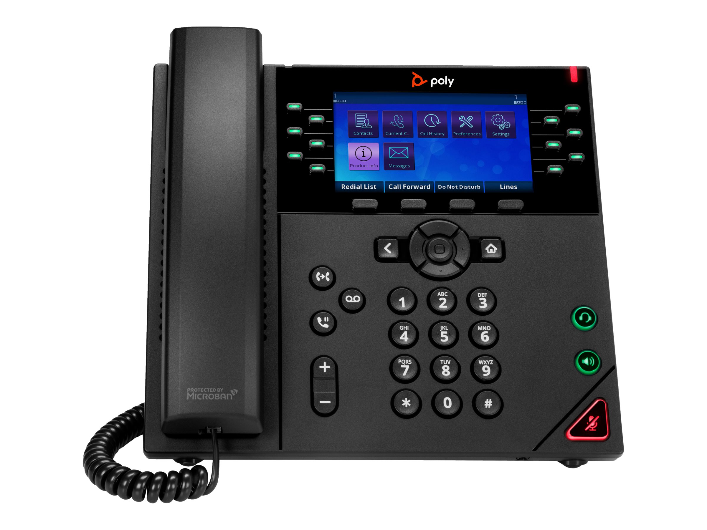 Poly VVX 450 - OBi Edition - téléphone VoIP - (conférence) à trois capacité d'appel - SIP, SRTP, SDP - 12 lignes - noir - 89K71AA#ABB - Téléphones filaires