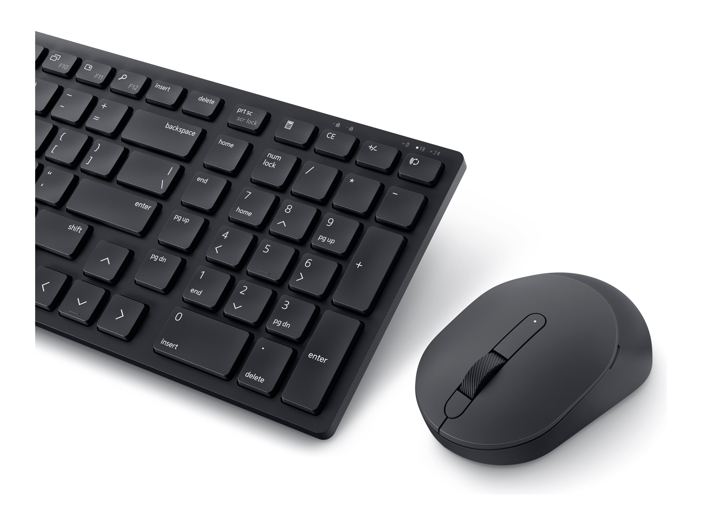 Dell Silent Keyboard and Mouse KM555 - Ensemble clavier et souris - sans fil - 2.4 GHz, Bluetooth 5.1 - AZERTY - Français - noir - avec 3 ans de service Advanced Exchange - KM555-BLK-FR - Ensembles clavier et souris