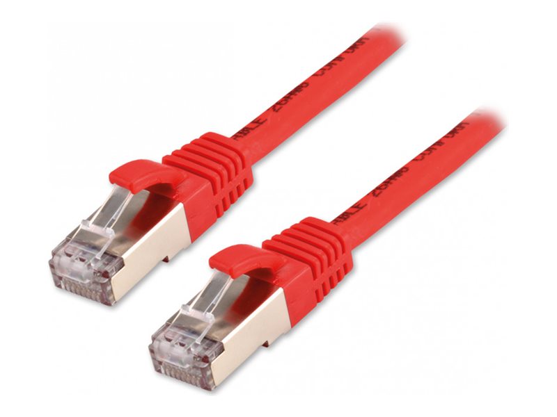 MCL - Câble réseau - RJ-45 (M) pour RJ-45 (M) - 50 cm - 6 mm - SFTP - CAT 8.1 - sans halogène, sans crochet - rouge - IC5M99A008SH05R - Câbles à paire torsadée