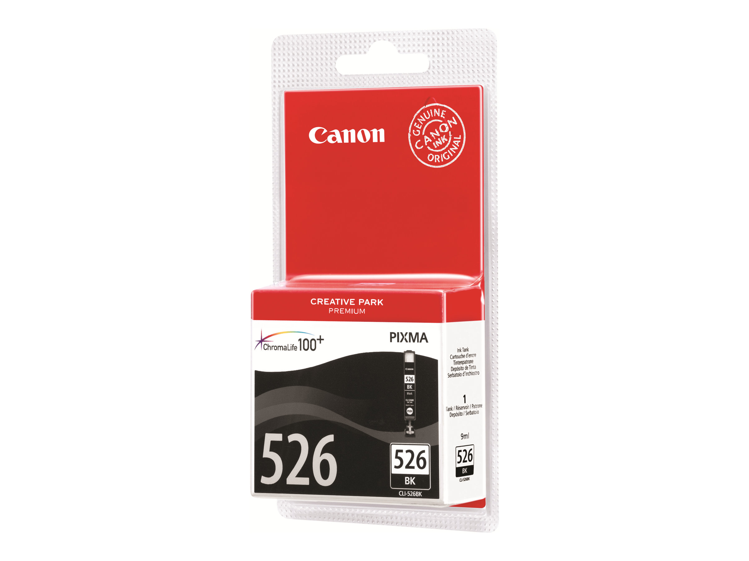 Canon CLI-526BK - Noir - original - réservoir d'encre - pour PIXMA iP4950, iX6550, MG5250, MG5350, MG6150, MG6250, MG8150, MG8250, MX715, MX885, MX895 - 4540B001 - Cartouches d'encre Canon