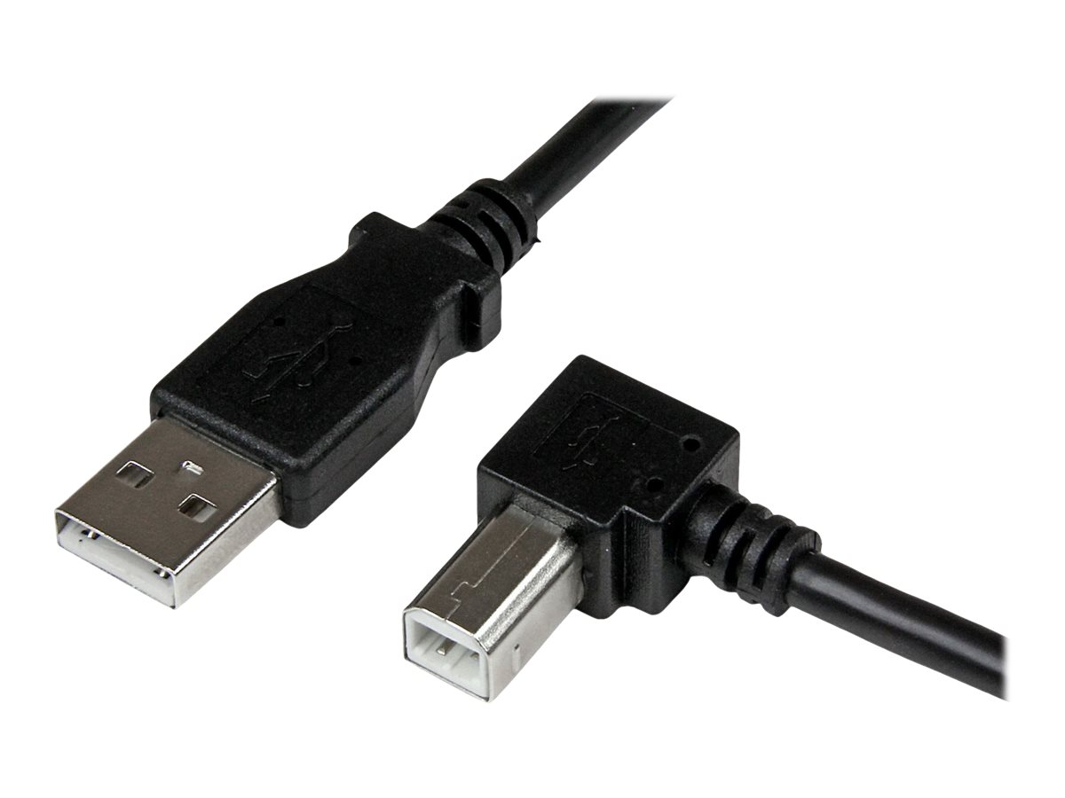 StarTech.com Câble USB 2.0 Type A vers USB Type B Coudé à droite Mâle / Mâle - Adaptateur pour imprimante 2 m Noir - Câble USB - USB type B (M) pour USB (M) - USB 2.0 - 2 m - connecteur à 90° - noir - USBAB2MR - Câbles USB