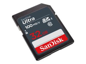 SanDisk Ultra - Carte mémoire flash - 32 Go - UHS Class 1 / Class10 - SDHC UHS-I - SDSDUNR-032G-GN3IN - Cartes flash
