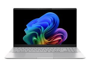 ASUS VivoBook S 15 OLED S5507QA-DRMA086W - Conception de charnière à 180 degrés - Snapdragon X Elite - X1E-78-100 / jusqu'à 3.4 GHz - Win 11 Home - Qualcomm Adreno - 32 Go RAM - 1 To SSD NVMe - 15.6" OLED 2880 x 1620 (3K) @ 120 Hz - Wi-Fi 7, Bluetooth - argent cool - 90NB14Q2-M009L0 - Ordinateurs portables