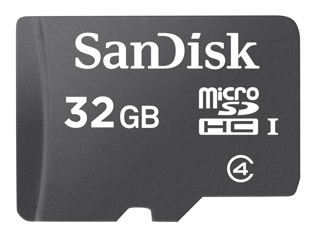 SanDisk - Carte mémoire flash - 32 Go - Class 4 - micro SDHC - noir - SDSDQM-032G-B35A - Cartes flash