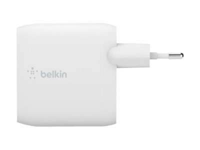 Belkin BOOST CHARGE - Adaptateur secteur - 24 Watt - 2 connecteurs de sortie (USB) - blanc - WCE001VF1MWH - Adaptateurs électriques et chargeurs