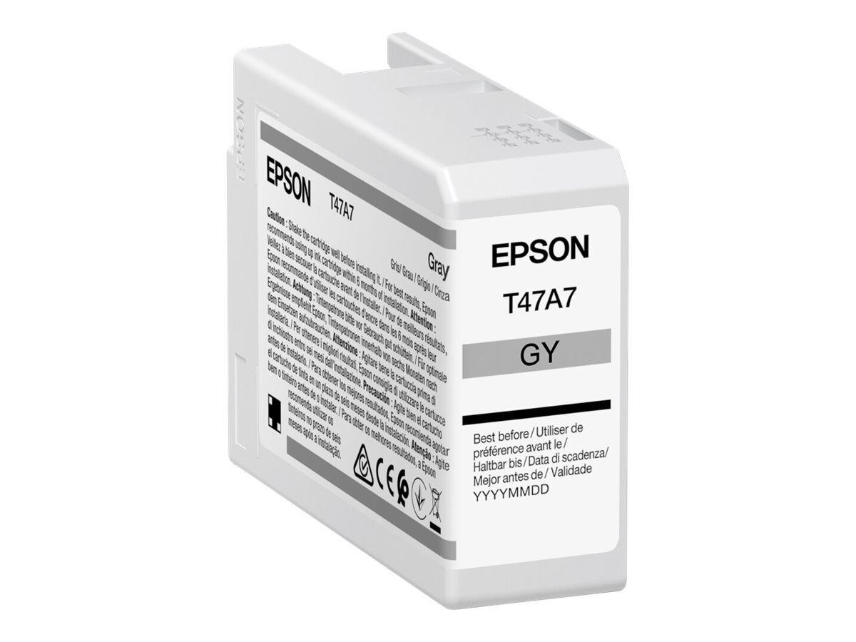 Epson UltraChrome Pro T47A7 - 50 ml - gris - original - réservoir d'encre - pour SureColor SC-P900, SC-P900 Mirage Bundling - C13T47A700 - Réservoirs d'encre