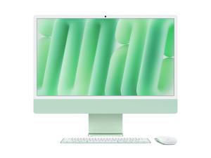 Apple iMac with 4.5K Retina display - Tout-en-un M4 jusqu'à - RAM 16 Go - SSD 256 Go - Apple M4 8-core - IEEE 802.11ax (Wi-Fi 6E), Bluetooth 5.3 - macOS Sequoia 15.0 - moniteur : LED 24" 4480 x 2520 (4.5K) - clavier : Français - vert - MWUE3FN/A - Ordinateurs de bureau