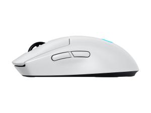 Logitech G PRO 2 - Souris - jeux - droitiers et gauchers - optique - 8 boutons - sans fil, filaire - 2.4 GHz, USB - récepteur USB Logitech LIGHTSPEED - blanc - 910-007302 - Souris