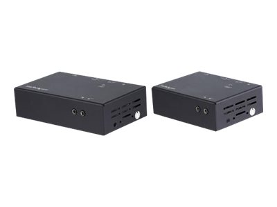 StarTech.com Adaptateur HDMI 4K 60 Hz sur Ethernet jusqu'à 70 m avec Power Over Cable - Convertisseur HDMI 1080p RJ45 jusqu'à 100 m - Rallonge vidéo/audio/infrarouge - HDMI - plus de CAT 5e/6 - jusqu'à 100 m - Conformité TAA - ST121HDBT20L - Prolongateurs de signal
