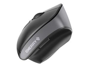 CHERRY MW 4500 LEFT - Souris - ergonomique - pour gauchers - optique - 6 boutons - sans fil - récepteur sans fil USB - noir - JW-4550 - Souris