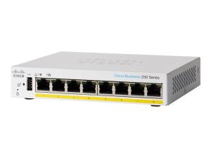Cisco Business 250 Series CBS250-8PP-D - Commutateur - C3 - intelligent - 8 x 10/100/1000 (PoE+) - de bureau - PoE+ (45 W) - CBS250-8PP-D-EU - Concentrateurs et commutateurs gigabit
