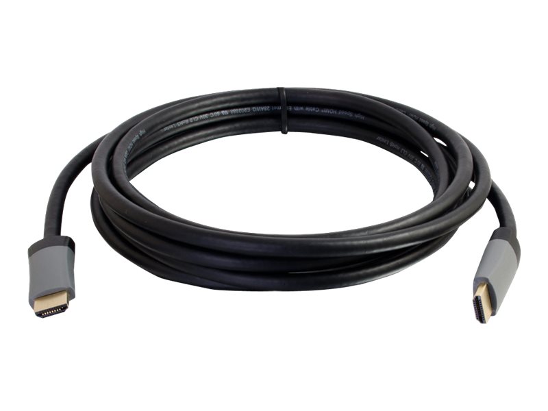 C2G Câble HDMI 4K de 7,6 m avec Ethernet - Haute vitesse - In-Wall CL-2 - Câble HDMI avec Ethernet - HDMI mâle pour HDMI mâle - 7.62 m - blindé - noir - support 4K - 50633 - Accessoires pour systèmes audio domestiques
