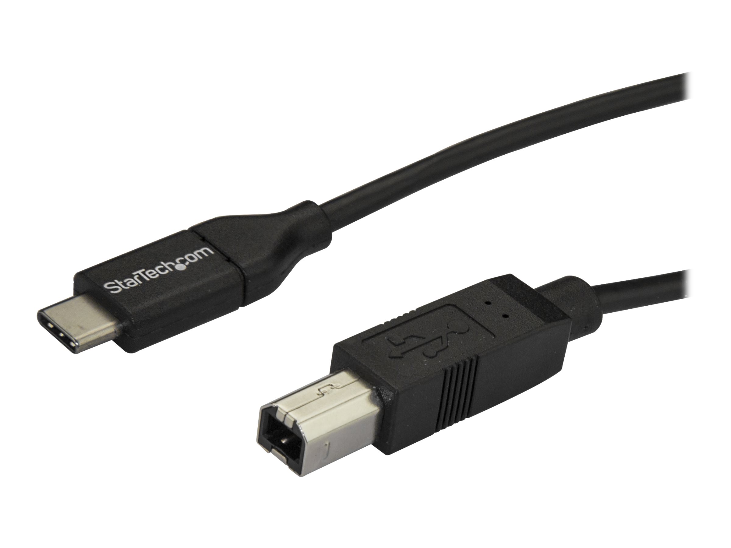 StarTech.com 2m 6ft USB C to USB B Cable - USB 2.0 - USB Type C Printer Cable M/M - USB 2.0 Type-C to Type-B Cable (USB2CB2M) - Câble USB - 24 pin USB-C (M) pour USB type B (M) - Thunderbolt 3 / USB 2.0 - 2 m - noir - USB2CB2M - Câbles USB