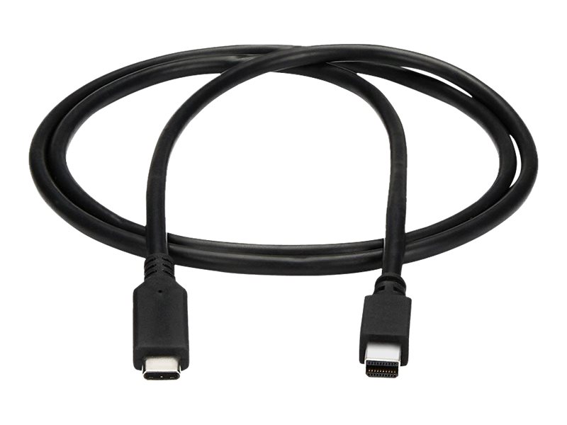 StarTech.com 1m / 3.3ft USB-C to Mini DisplayPort Cable - 4K 60Hz - Black - USB 3.1 Type C to mDP Adapter (CDP2MDPMM1MB) - Câble DisplayPort - 24 pin USB-C (M) pour Mini DisplayPort (M) - USB 3.1 / Thunderbolt 3 / DisplayPort 1.2 - 1 m - support pour 4K60Hz (3840 x 2160) - noir - CDP2MDPMM1MB - Câbles vidéo