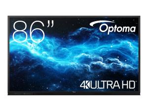 Optoma Creative Touch 3862RK - Classe de diagonale 86" 3-Series Gen 2 écran LCD rétro-éclairé par LED - interactive - 4K UHD (2160p) 3840 x 2160 - Direct LED - noir - H1F0H05BW101 - Écrans LCD/LED grand format
