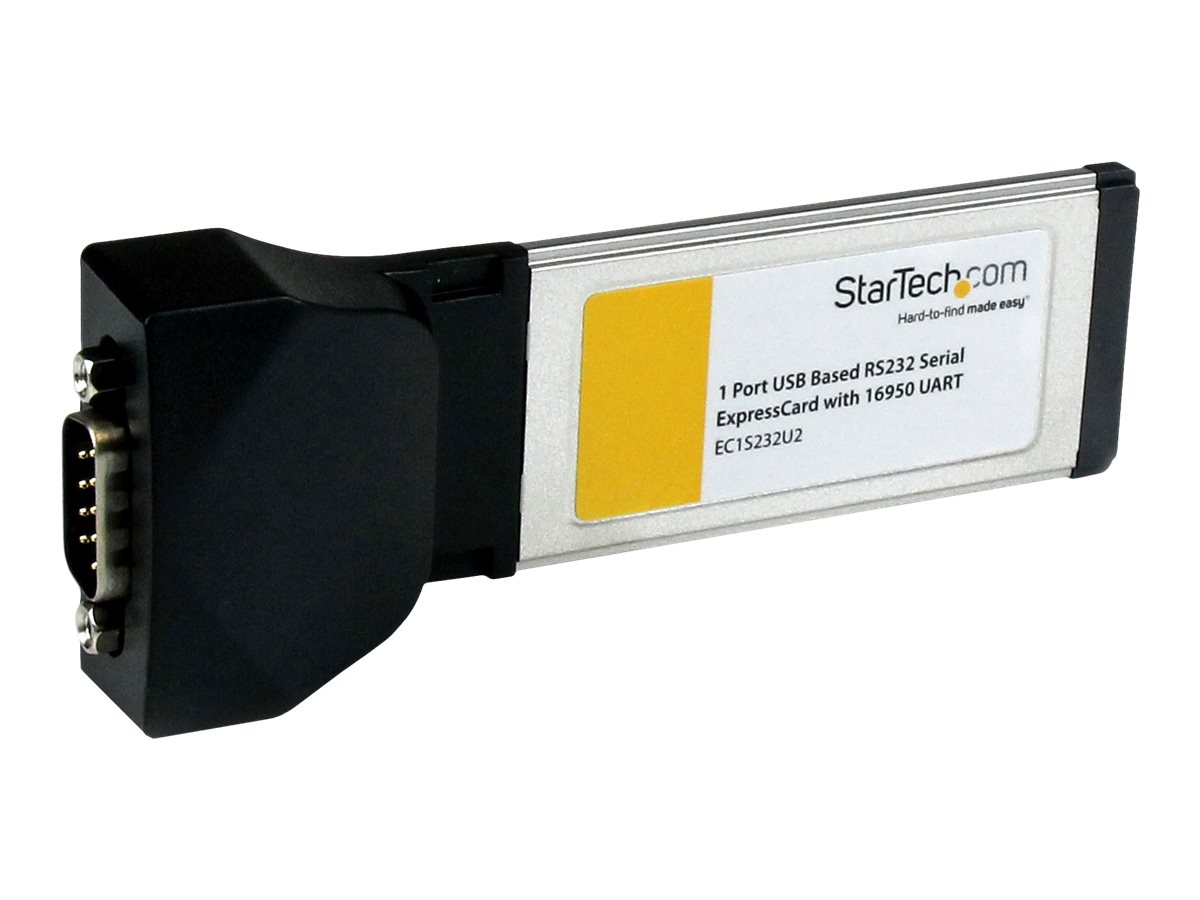 StarTech.com Carte adaptateur ExpressCard vers série RS232 DB9 1 port avec 16950 - par USB - Adaptateur série - ExpressCard - RS-232 - EC1S232U2 - Adaptateurs réseau filaires