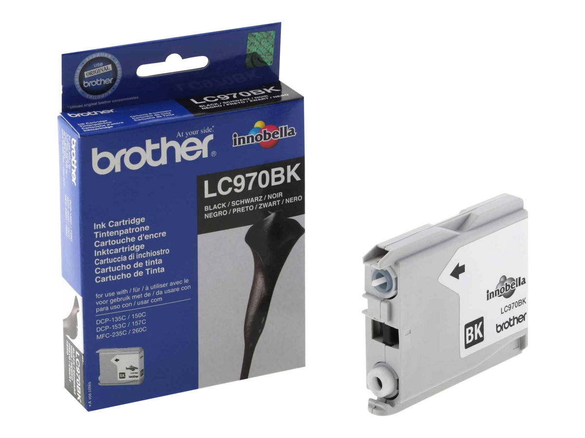 Brother LC970BK - Noir - original - cartouche d'encre - pour Brother DCP-135C, DCP-150C, DCP-153C, DCP-157C, MFC-235C, MFC-260C - LC970BK - Cartouches d'imprimante