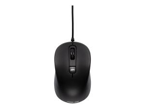 ASUS MU101C Blue Ray Silent - Souris - droitiers et gauchers - optique - 3 boutons - filaire - USB - noir - 90XB05RN-BMU000 - Souris