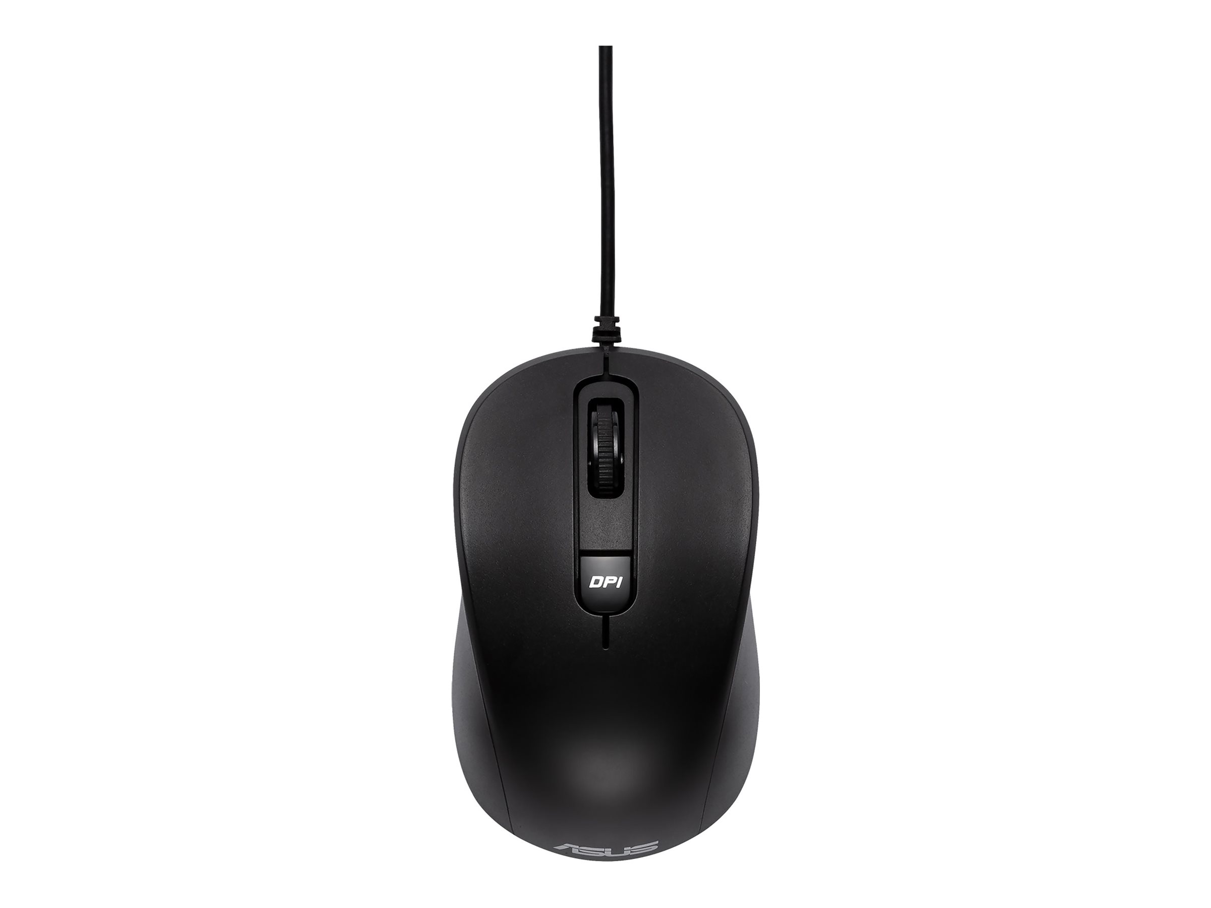 ASUS MU101C Blue Ray Silent - Souris - droitiers et gauchers - optique - 3 boutons - filaire - USB - noir - 90XB05RN-BMU000 - Souris