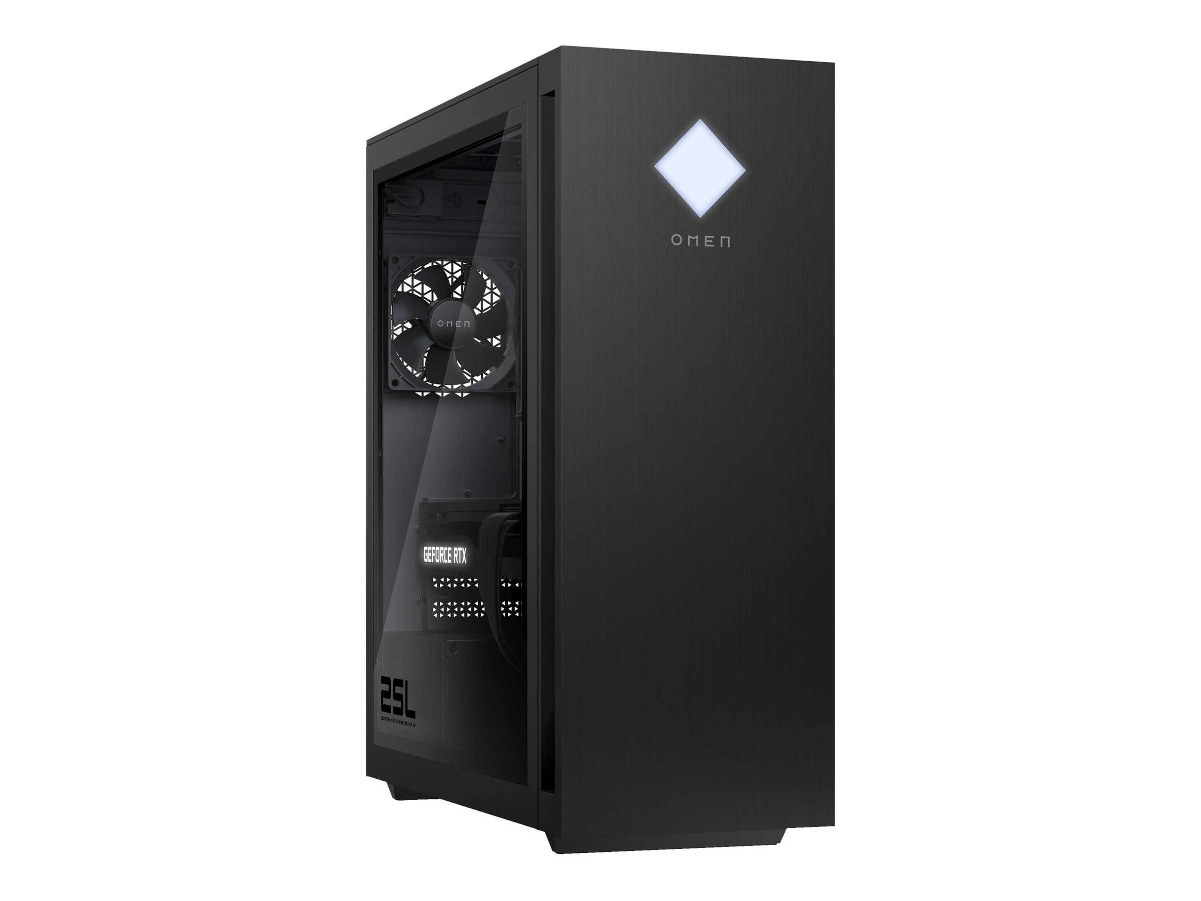 OMEN 25L by HP GT15-2060nf - microATX jeux - Core i7 i7-14700F / jusqu'à 5.4 GHz - RAM 32 Go - SSD 1 To - NVMe, TLC - GeForce RTX 4070 Super - IEEE 802.11ax (Wi-Fi 6), Bluetooth 5.2, Gigabit Ethernet - FreeDOS - moniteur : aucun - noir - A11MSEA#ABF - Ordinateurs de bureau