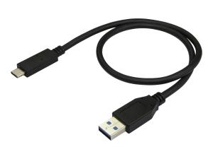 StarTech.com Câble USB-A vers USB-C de 50 cm - Cordon USB 3.1 (10 Gb/s) Type C vers USB A - Mâle / Mâle - Câble USB - USB type A (M) pour 24 pin USB-C (M) - USB 3.1 Gen 2 - 50 cm - pour P/N: 4SD4FCRU31C, HBS304A24A, M2E1BMU31C, M2E1BRU31C, PEXUSB311AC3, SDOCK4U313 - USB31AC50CM - Câbles USB