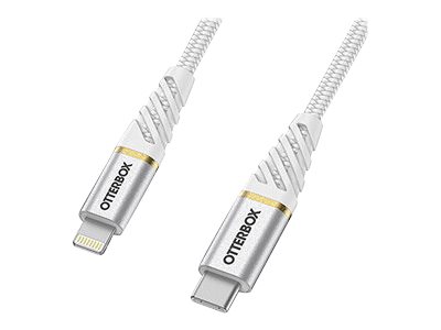 OtterBox Premium - Câble Lightning - Lightning mâle pour 24 pin USB-C mâle - 2 m - ciel nuageux blanc - 78-52652 - Accessoires pour systèmes audio domestiques