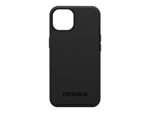 OtterBox Symmetry Series - Coque de protection pour téléphone portable - compatibilité avec MagSafe - polycarbonate, caoutchouc synthétique, 50 % de plastique recyclé - noir - pour Apple iPhone 13 - 77-85349 - Coques et étuis pour téléphone portable