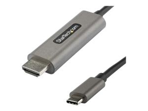 StarTech.com Câble Adaptateur Graphique USB-C vers HDMI 4K 60Hz HDR10 2m - Ultra HD USB Type-C vers HDMI 4K 2.0b - Convertisseur Graphique USB-C vers HDMI HDR - DP 1.4 Alt Mode HBR3 (CDP2HDMM2MH) - Câble adaptateur - 24 pin USB-C mâle pour HDMI mâle - 2 m - noir - support 4K, actif - CDP2HDMM2MH - Câbles HDMI