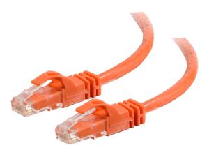 C2G Cat6 Booted Unshielded (UTP) Network Patch Cable - Cordon de raccordement - RJ-45 (M) pour RJ-45 (M) - 2 m - UTP - CAT 6 - moulé, sans crochet, bloqué - orange - 83576 - Câbles à paire torsadée