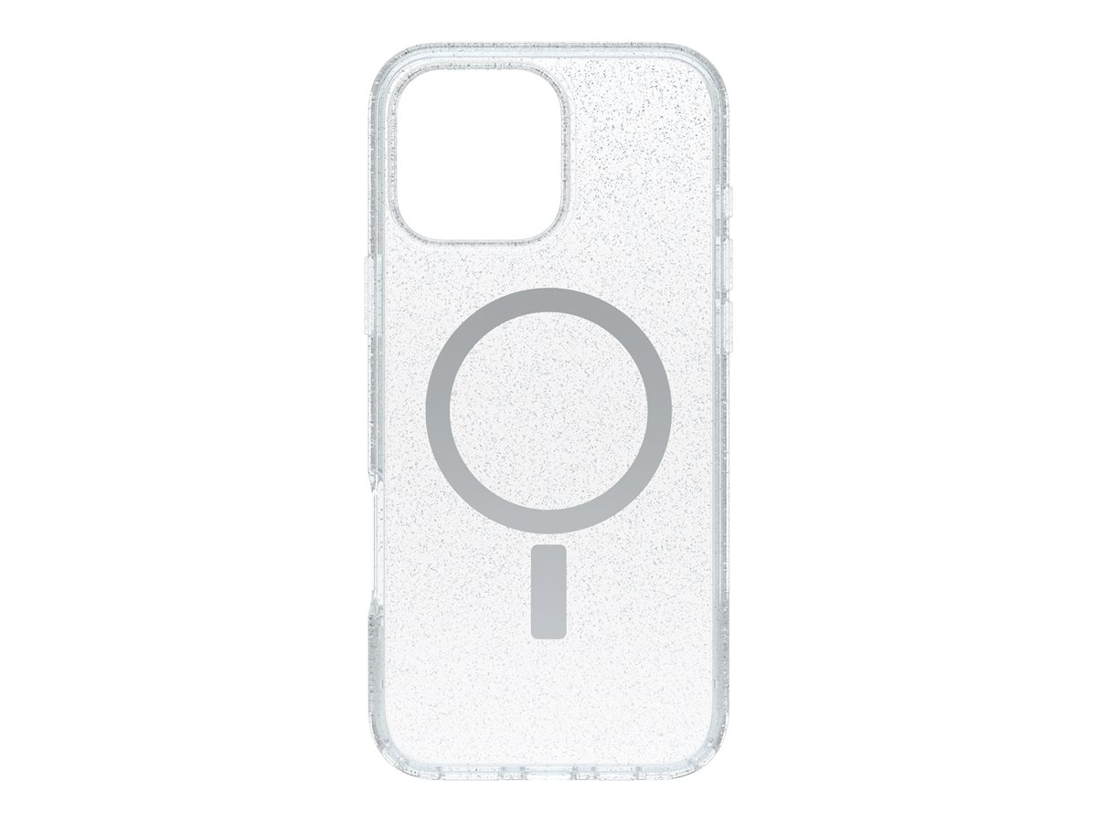 OtterBox Symmetry Series - Coque de protection pour téléphone portable - compatibilité avec MagSafe - polycarbonate, élastomère thermoplastique (TPE) - stardust 3.0 (clair) - pour Apple iPhone 16 Pro Max - 77-96429 - Coques et étuis pour téléphone portable