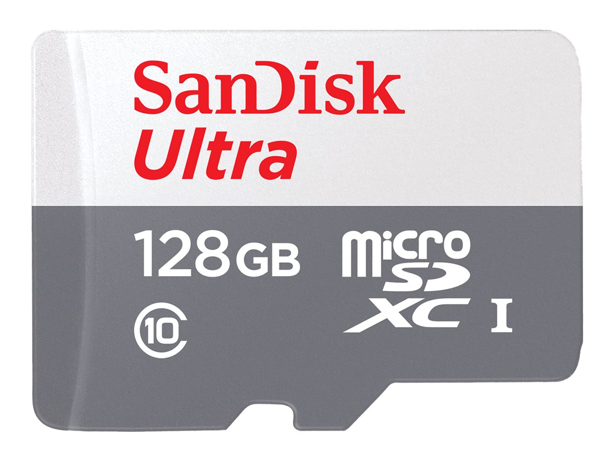 SanDisk Ultra - Carte mémoire flash - 128 Go - Class 10 - microSDXC UHS-I - SDSQUNR-128G-GN3MN - Cartes flash