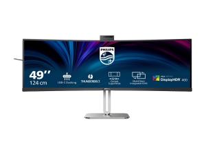 Philips 49B2U6903CH - 6000 Series - écran LED - incurvé - 49" (48.8" visualisable) - 5120 x 1440 SuperWide @ 100 Hz - VA - 500 cd/m² - 3000:1 - DisplayHDR 400 - 4 ms - Thunderbolt 4, 2xHDMI, DisplayPort - haut-parleurs - argent - 49B2U6903CH/00 - Écrans d'ordinateur