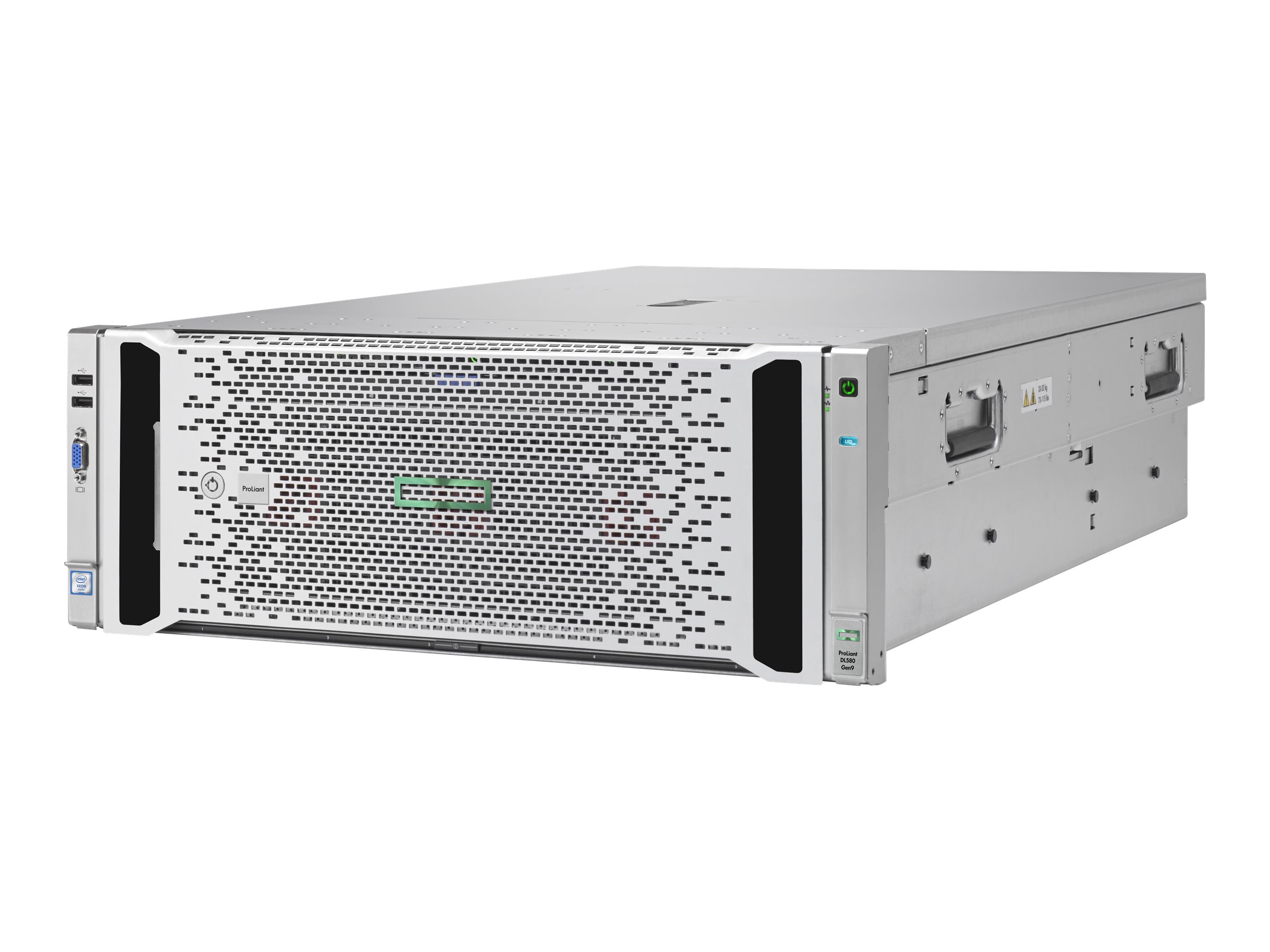 HPE ProLiant DL580 Gen9 Base - Serveur - Montable sur rack - 4U - à 4 voies - 2 x Xeon E7-4809v3 / 2 GHz - RAM 64 Go - SAS - hot-swap 2.5" baie(s) - aucun disque dur - Matrox G200 - Gigabit Ethernet - moniteur : aucun - 793308-B21 - Serveurs rack