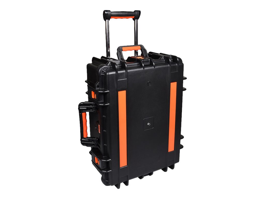PORT Connect Charging Suitcase - Chariot (support uniquement) - bras réglable - pour 12 tablettes / 1 notebook - verrouillable - noir, orange - sortie : 5 V - 901961 - Chariots
