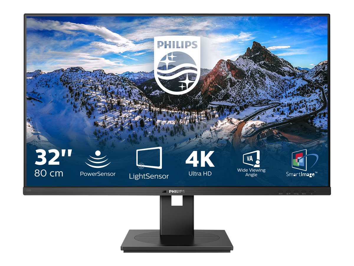 Philips 328B1 - Écran LED - 32" (31.5" visualisable) - 3840 x 2160 4K @ 60 Hz - VA - 350 cd/m² - 3000:1 - 4 ms - 2xHDMI, DisplayPort - haut-parleurs - texture noire - 328B1/00 - Écrans d'ordinateur