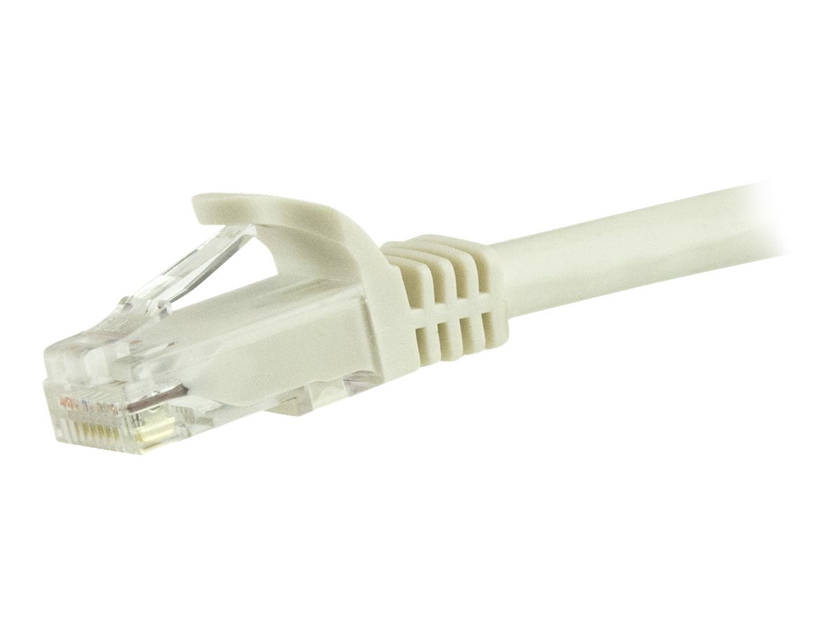 StarTech.com 1.5m CAT6 Ethernet Cable, 10 Gigabit Snagless RJ45 650MHz 100W PoE Patch Cord, CAT 6 10GbE UTP Network Cable w/Strain Relief, White, Fluke Tested/Wiring is UL Certified/TIA - Category 6 - 24AWG (N6PATC150CMWH) - Cordon de raccordement - RJ-45 (M) pour RJ-45 (M) - 1.5 m - UTP - CAT 6 - sans crochet - blanc - N6PATC150CMWH - Câbles à paire torsadée