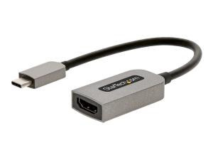 StarTech.com Adaptateur USB  C vers HDMI - Vidéo 4K 60Hz, HDR10 - Dongle USB vers HDMI 2.0b - USB Type-C DP Alt Mode vers Écrans/Affichage/TV - Convertisseur USB vers HDMI (USBC-HDMI-CDP2HD4K60) - Adaptateur vidéo - 24 pin USB-C mâle pour HDMI femelle - 13 cm - gris sidéral - actif, support pour 4K60Hz (3840 x 2160) - USBC-HDMI-CDP2HD4K60 - Accessoires pour téléviseurs