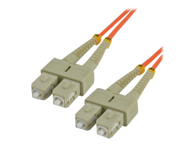 MCL - Câble réseau - SC multi-mode (M) pour SC multi-mode (M) - 1 m - fibre optique - 50 / 125 microns - OM2 - sans halogène - FJOM2/SCSC-1M - Câblesenfibres