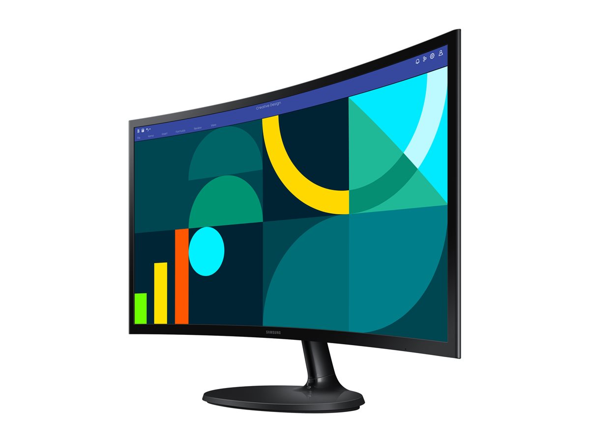 Samsung S24D360GAU - S36GD Series - écran LED - incurvé - 24" - 1920 x 1080 Full HD (1080p) @ 100 Hz - VA - 250 cd/m² - 3000:1 - 4 ms - HDMI, VGA - noir - LS24D360GAUXEN - Écrans d'ordinateur