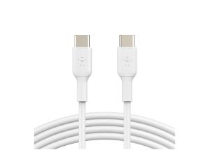 Belkin BOOST CHARGE - Câble USB - 24 pin USB-C (M) pour 24 pin USB-C (M) - 2 m - blanc - CAB003BT2MWH - Câbles USB