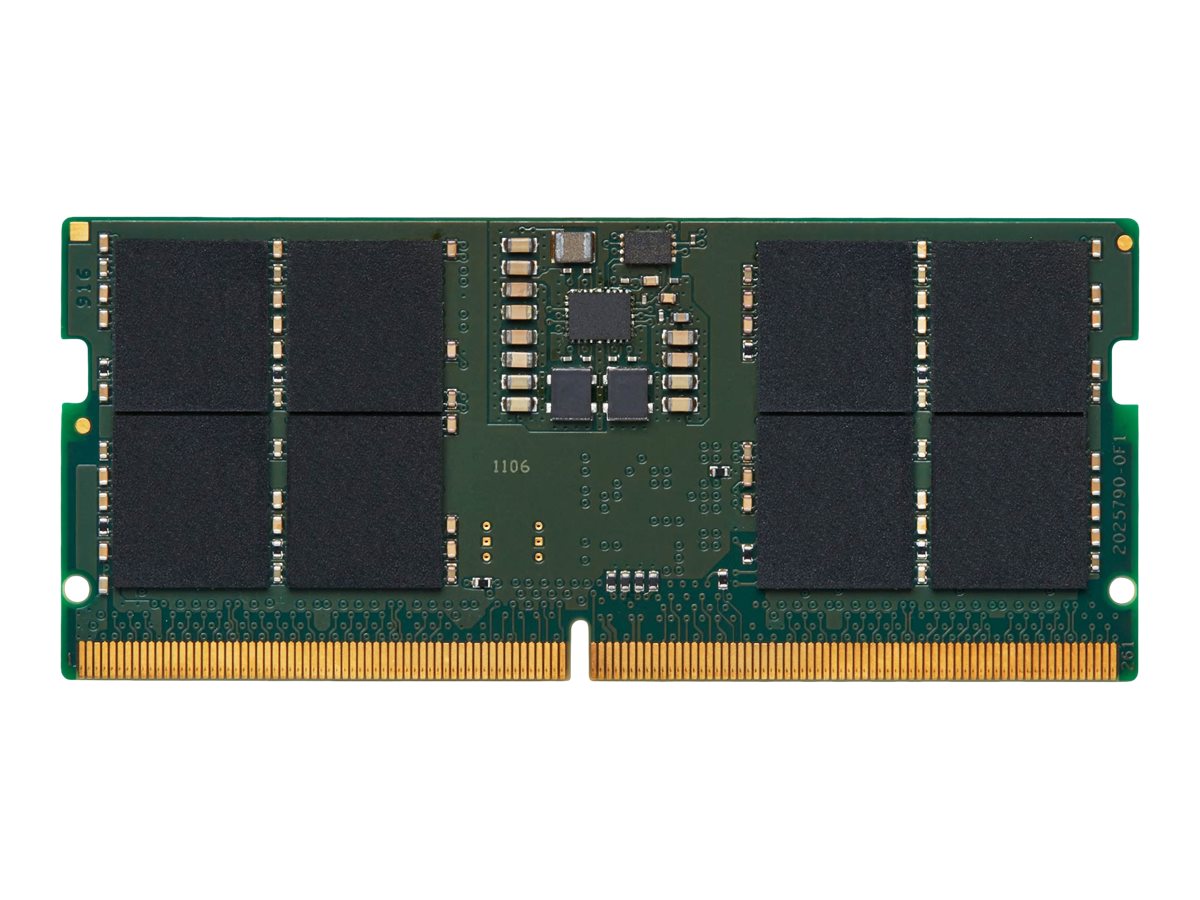 Kingston - DDR5 - module - 16 Go - SO DIMM 262 broches - 5600 MHz / PC5-44800 - CL46 - 1.1 V - mémoire sans tampon - on-die ECC - KCP556SS8-16 - DDR5