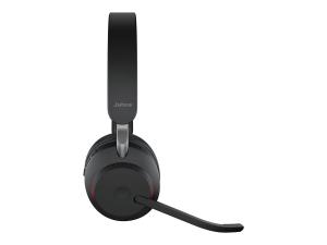 Jabra Evolve2 65 UC Stereo - Micro-casque - sur-oreille - Bluetooth - sans fil - USB-C - isolation acoustique - noir - avec support de chargement - 26599-989-889 - Écouteurs