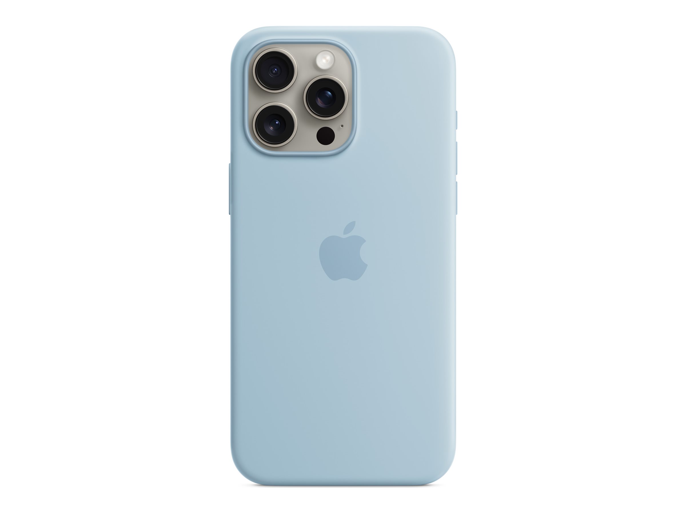 Apple - Coque de protection pour téléphone portable - compatibilité avec MagSafe - silicone - bleu clair - pour iPhone 15 Pro Max - MWNR3ZM/A - Coques et étuis pour téléphone portable