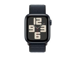 Apple Watch SE (GPS) - 2e génération - 40 mm - aluminium minuit - montre intelligente avec boucle sport - textile - minuit - taille du poignet : 145-220 mm - 32 Go - Wi-Fi, Bluetooth - 26.4 g - MRE03QF/A - Montres intelligentes