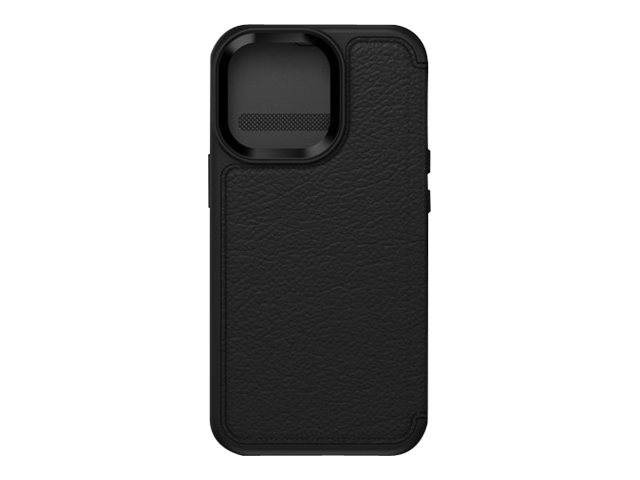 OtterBox Strada Series - Étui à rabat pour téléphone portable - cuir véritable, polycarbonate - noir ombré - pour Apple iPhone 13 Pro - 77-85810 - Coques et étuis pour téléphone portable