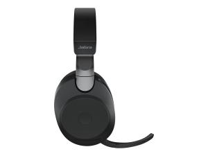 Jabra Evolve2 85 UC Stereo - Micro-casque - circum-aural - Bluetooth - sans fil, filaire - Suppresseur de bruit actif - jack 3,5mm - isolation acoustique - noir - 28599-989-989 - Écouteurs