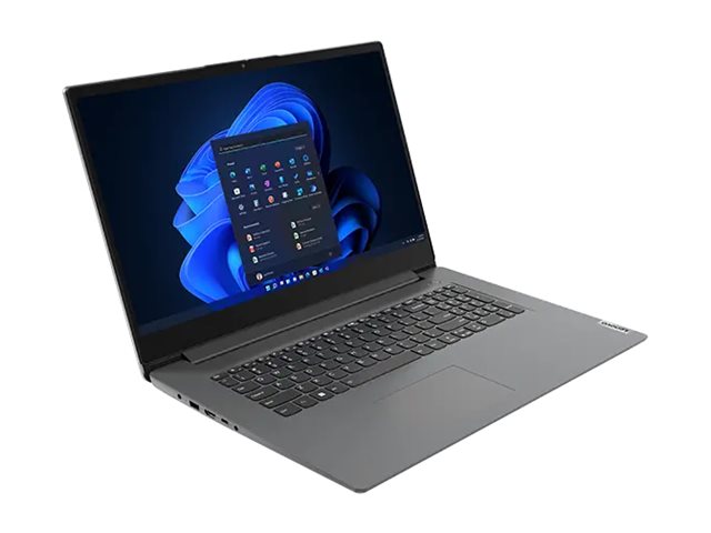 Lenovo V17 G4 IRU 83A2 - Conception de charnière à 180 degrés - Intel Core i5 - 13420H / jusqu'à 4.6 GHz - Win 11 Pro - Carte graphique Intel Iris Xe - 8 Go RAM - 256 Go SSD NVMe - 17.3" IPS 1920 x 1080 (Full HD) - Wi-Fi 6 - gris de fer - clavier : Français - 83A2003LFR - Ordinateurs portables